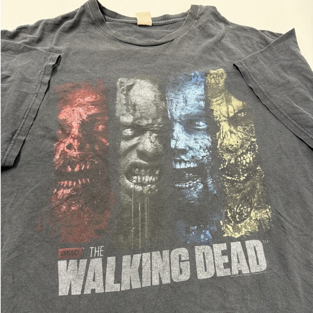AMC The Walking Dead Zombie Faces Graphic T Shirt Men's Size Large